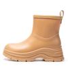New Rain Shoes Women's Short Rubber Shoes Adult Non-slip Water Boots Thick-soled Water Shoes Fleece Short Thickened Rain Boots Women