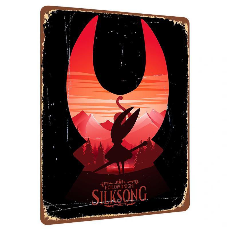 

Hollow Knight Silksong Metal Wall Art Game Poster Decor for Bedroom Living Room Home Decoration 20x30cm（7.8x11.8inch）