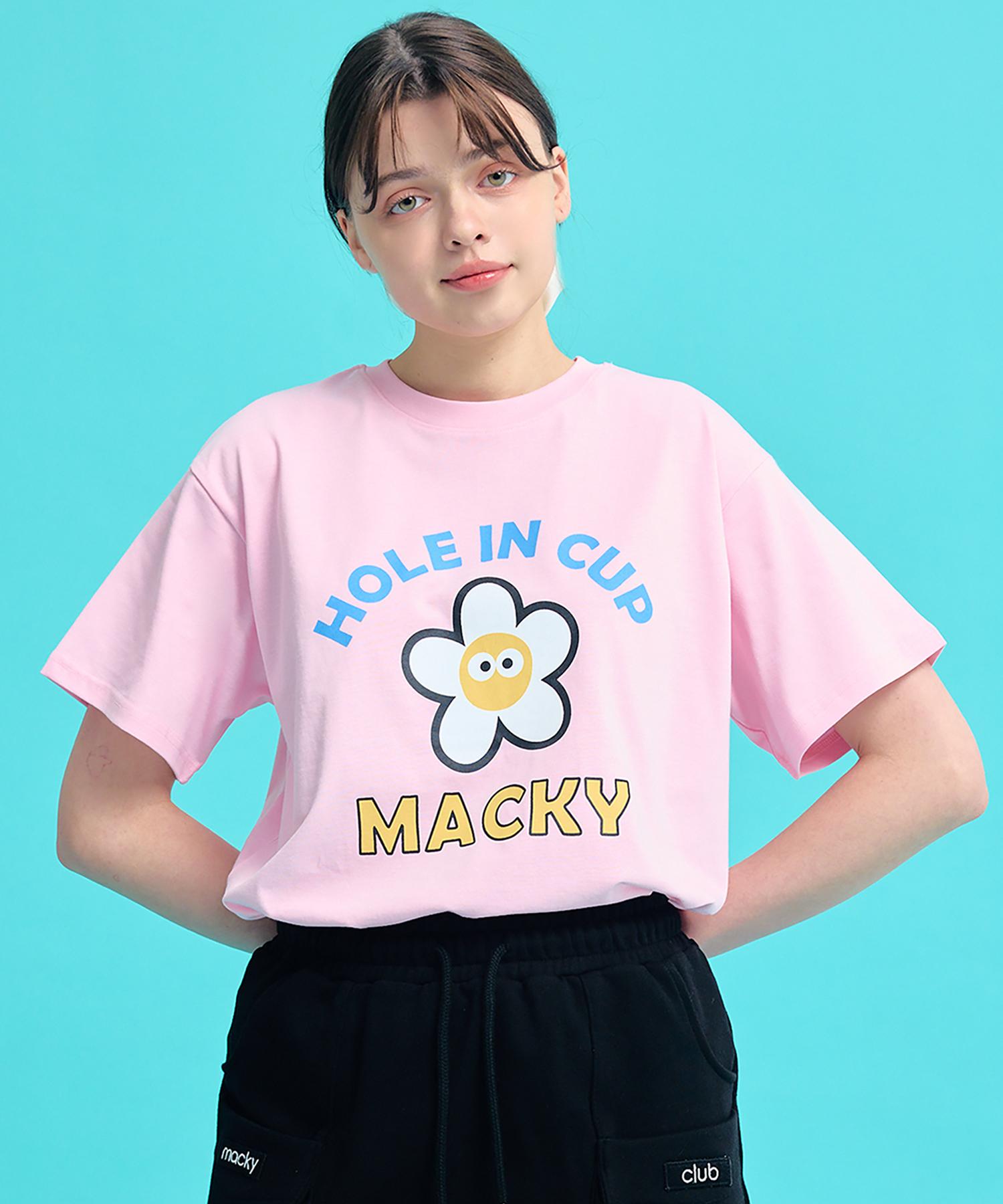 Mackie Hole-In-Cup Sky Short Sleeve T-Shirt Pink F