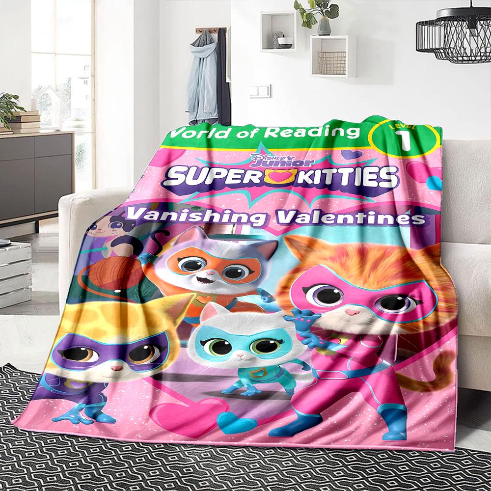 1Pc Cat Adventure Blanket For Couch Bed Plush Cozy Fuzzy Blanket Super Soft Warm Blankets For Fall And Winter 0918266