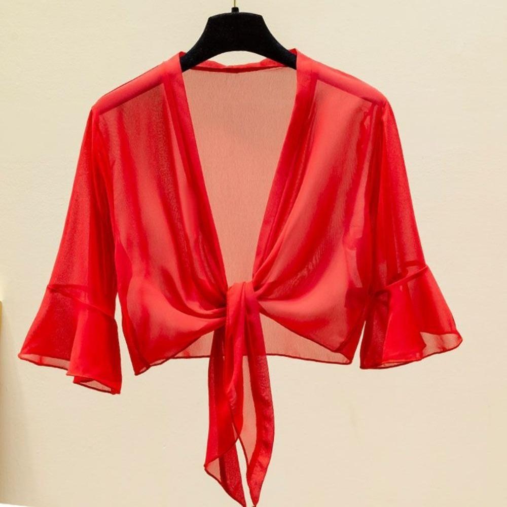 Chiffon Chiffon Shawl Multicolor Thin Coat Cloak Tulle Shawl Women