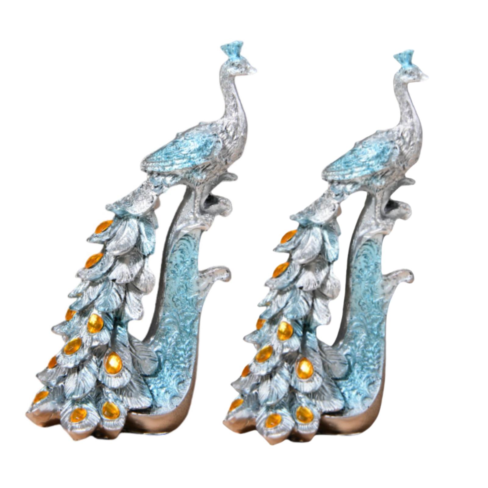 

Peacock Statue Realisitc Peacock Figure Home Decor Sculpture for Birthday Garden