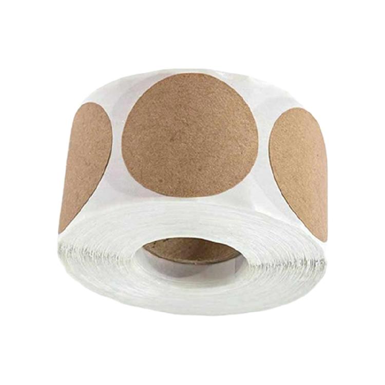 500pcs Brown Kraft Round Adhesive Labels Blank Sticker For Writes On for Jar, Canning, Store Organizing Craft Projects