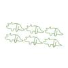 100 Pcs Shaped Paper Clips Cyan Triceratops Shape Metal Portable Electroplating Process Office Clips