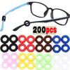 200pcs New Anti-slip Silicone Ear Grip Glasses Eyeglasses Temple Tip Eyewear Holder Leg Ear Hook Stopper Fastener Accessories