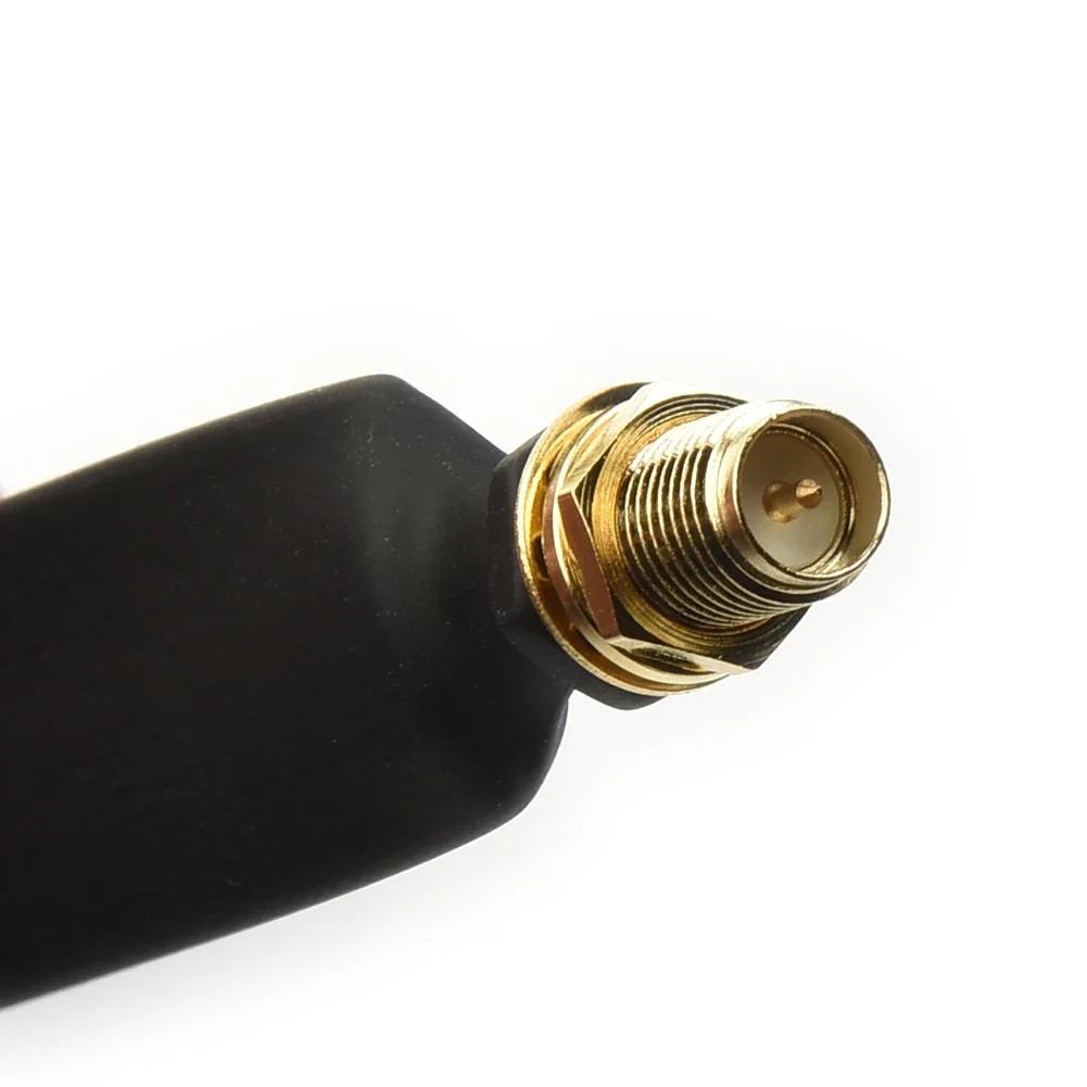 RP-SMA Male To RP-SMA Female 1-pack Flat Coaxial Extension Pigtail 25cm 0-6 GHz Wifi Antenna Wire Adapter Router Pigtail Cable