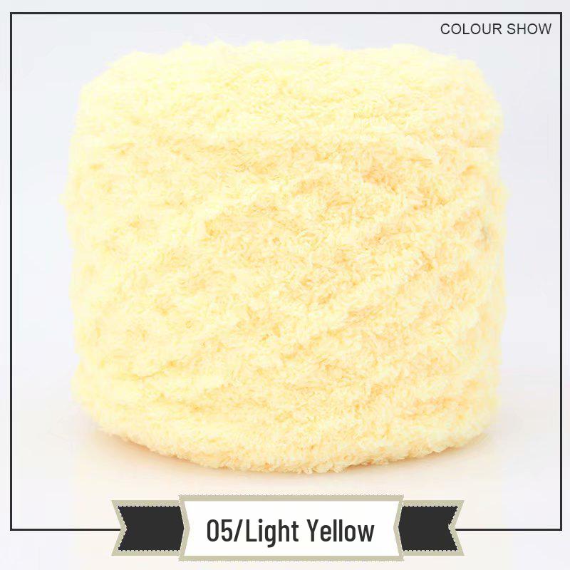 3-Strand Coral Fleece Towel Yarn - 2 Skeins for Hand-Knitted Children's Bag, Shoes, Hat, Scarf, Coat - Free Shipping