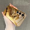 Gem Owl Pattern 2D Phone Case for Samsung S26 S25 S24 S23 S22 S21 S20 A56 A36 A16 - Golden Glass Protective Cover