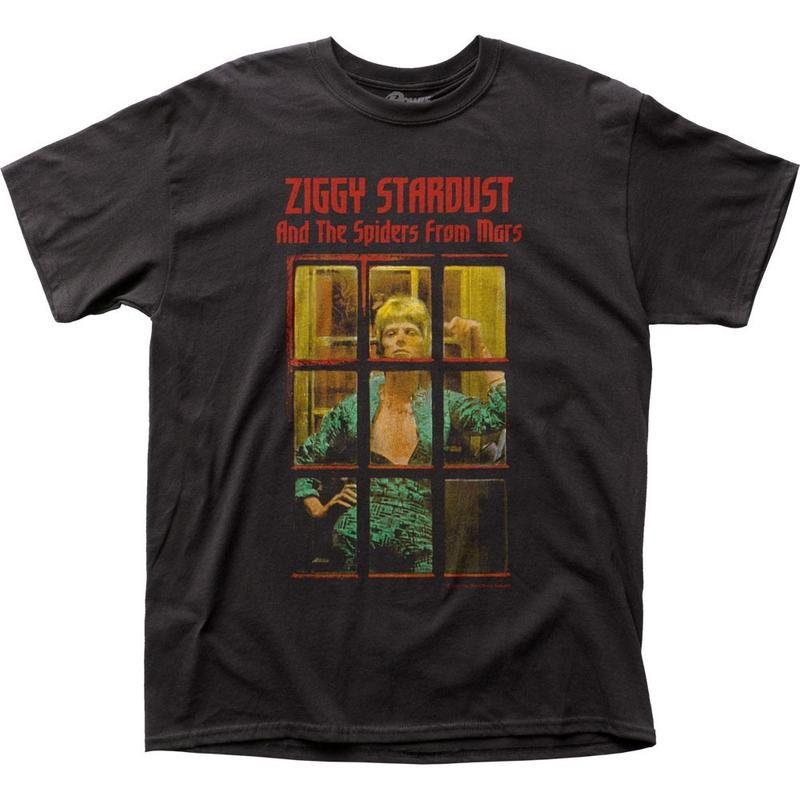 David Bowie Ziggy Phone Booth Unisex T-Shirt Music Classic Rock Band Tee New Black