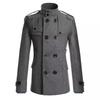 Men's Slim Medium-Length Woolen Coat - New Windbreaker Jacket N3