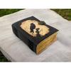 Leather Journal Gothic Notebook The Raven Grimoire Print - Vintage Handamde Journal Book of Shadows Witchcrafts Journal Gifts for Men