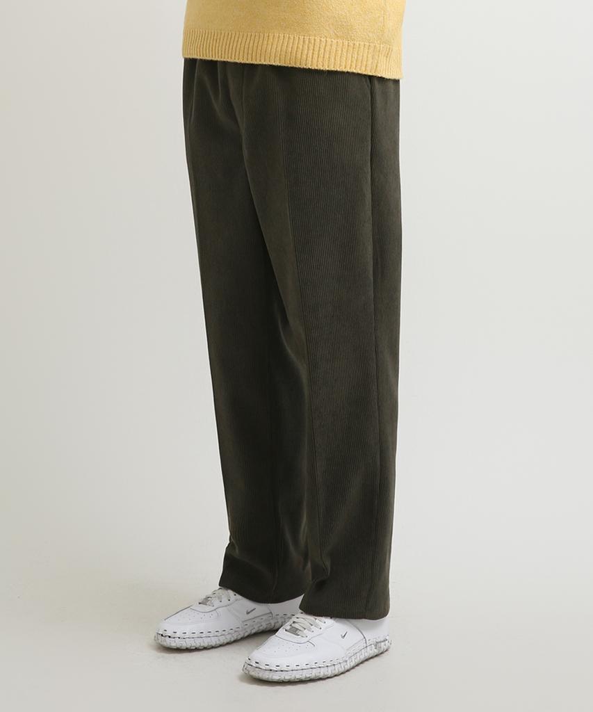 Seuteulaikeu Modern Corduroy Straight Pants (Khaki)