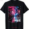 Japanese Streetwear Retro Aesthetic Shibuya Tokyo T Shirt Selected Pure Vintage Breathable Unisex Stretched Slightly