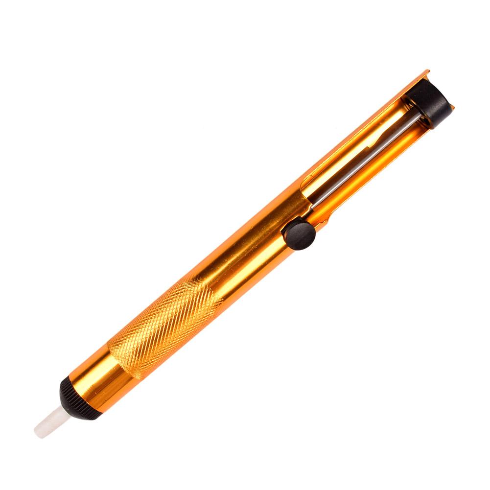 Gold Aluminum Metal Desoldering Pump Suction Solder Sucker Pen for Digital Appliance Integrated Circuit Repair