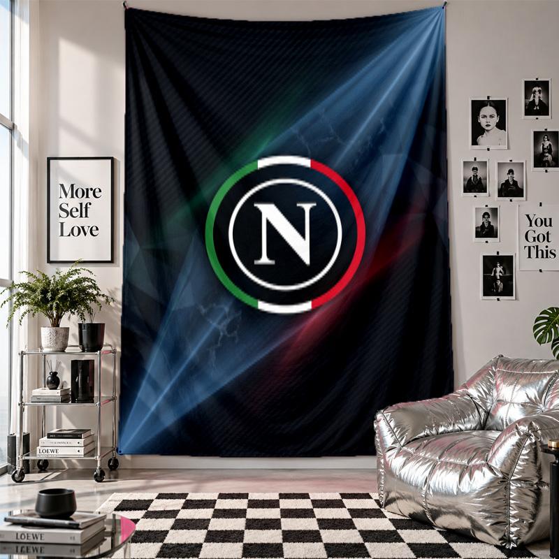 Napoli FC Wall Tapestry Home Decor Wall Hanging Cloth for Bedroom Living Room Background