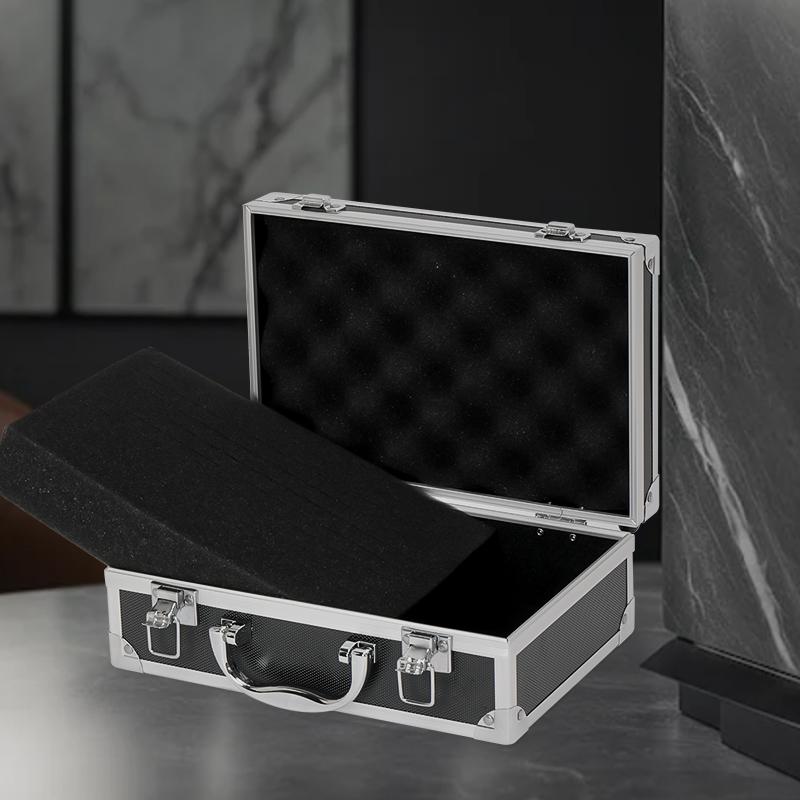 1pcToolbox Instrument Case Storage Box Suitcase Impact Resistant Case with Sponge ToolBox Portable Aluminum Safety Equipment