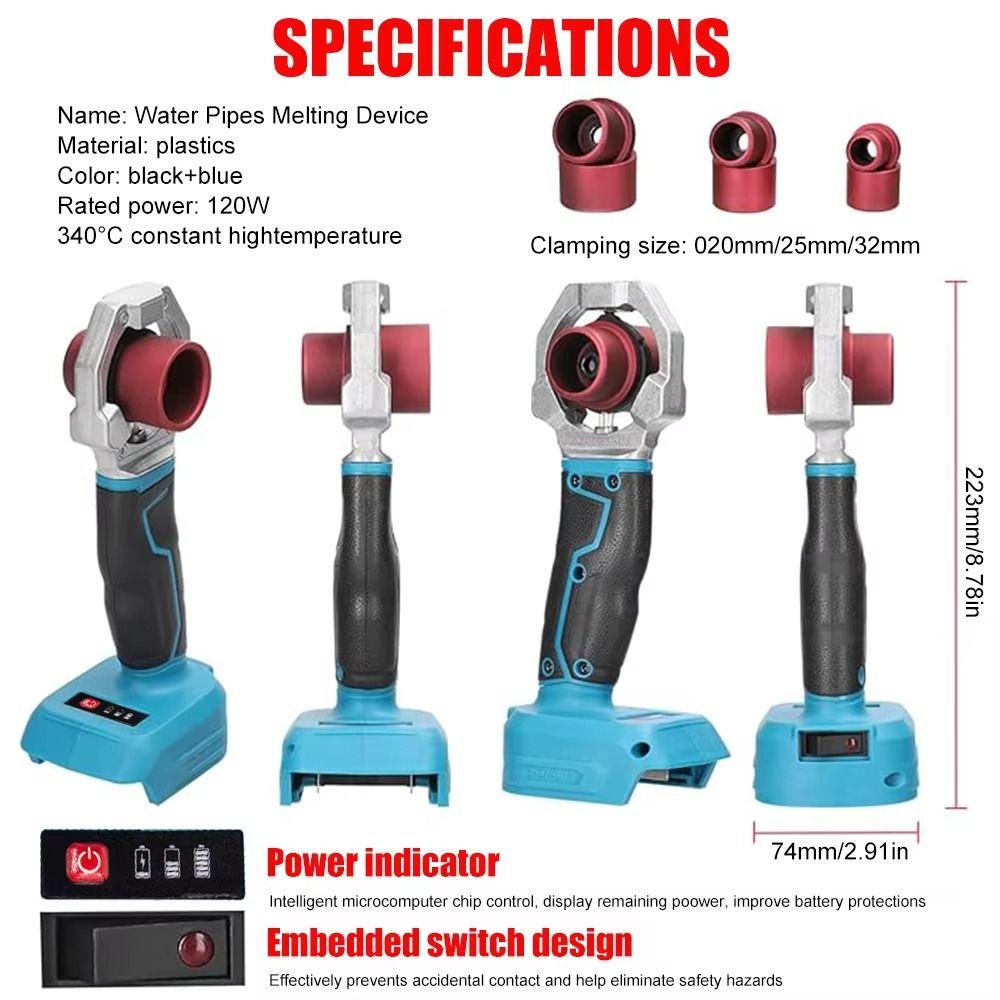 20/25/32mm Head Water Pipe Melter Heat Fuse Water Pipe Welder  Quick Connection of PPR, PE