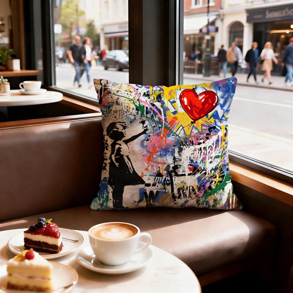 Art Banksy Cushion Cover Decorative Cushions Covers Cover Sofa X Pillow  Piece X X Pillowcase