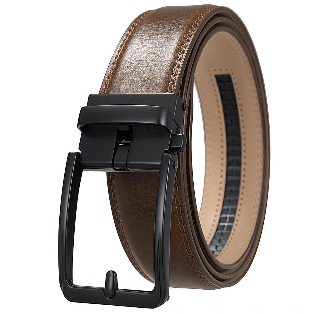 Business leather fashion casual men's cowhide belt automatic buckle belt, cowhide belt