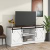 295186188AAW ) Grande Aparador para TV com 2 Portas de Correr Clássicas Prateleiras Ajustáveis para Sala de Estar Sala de Jantar Design Moderno 150*40*60cm