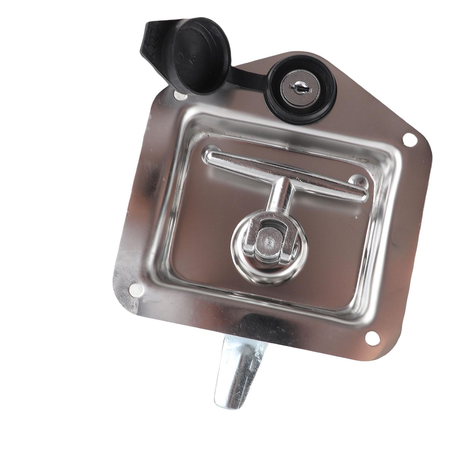 

Защелка с Т-образной ручкой и ключами, складная ручка, замок для ящика для инструментов из нержавеющей стали для домашнего и коммерческого использования