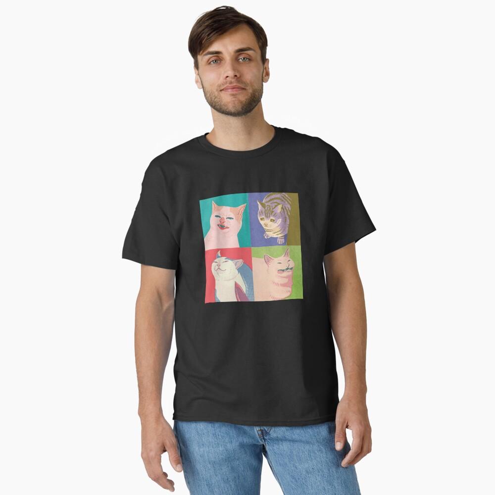 Four Meme Cats of The Apocalypse Casual Tshirt Mens and Womens Luxury Brand Tops S