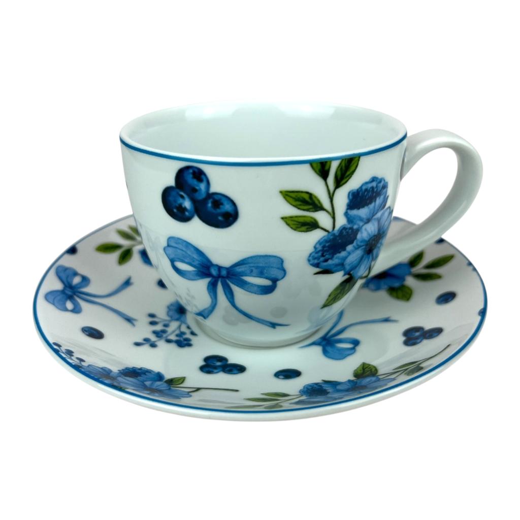 Filiżanka ze spodkiem porcelanowa aria 300 ml bogucice