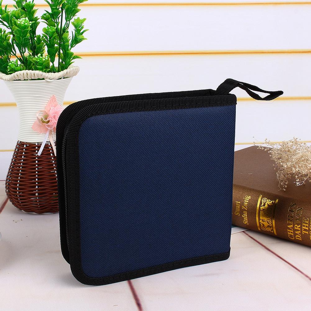Tragbarer Oxford-Stoff für 40 CD- und DVD-Discs, DJ-Aufbewahrungstasche mit Reißverschluss