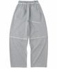 NOT4NERD Raw Edge Curved Biker Sweat Pants - Gray