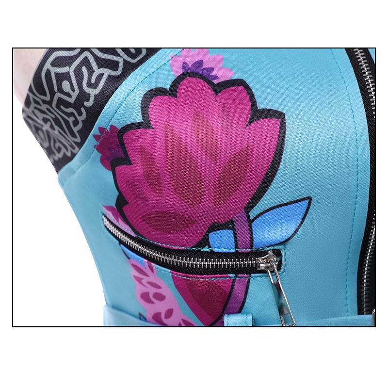 Fantasia Cosplay de Caçadores de Demônios Anime Kpop Para Mulheres Zoey Cosplay Roupas de RPG de Fantasia Anel Halloween Carnaval Festa Terno