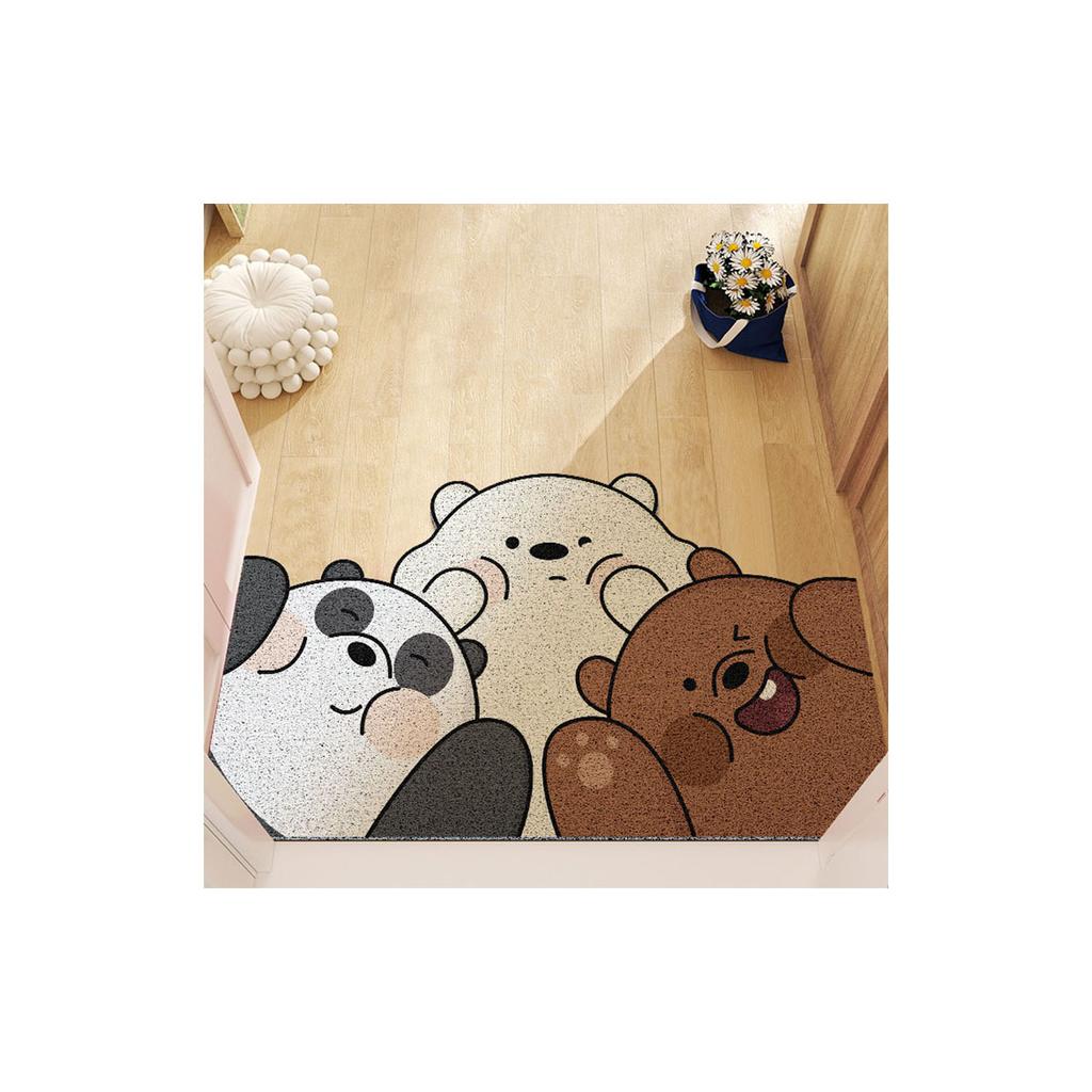 Cartoon Air Entry Door Door Door Mat Scraping Dirt Dirt Outdoor Dust Removal Wear-resistant Can Be Cut Silk Floor Mat