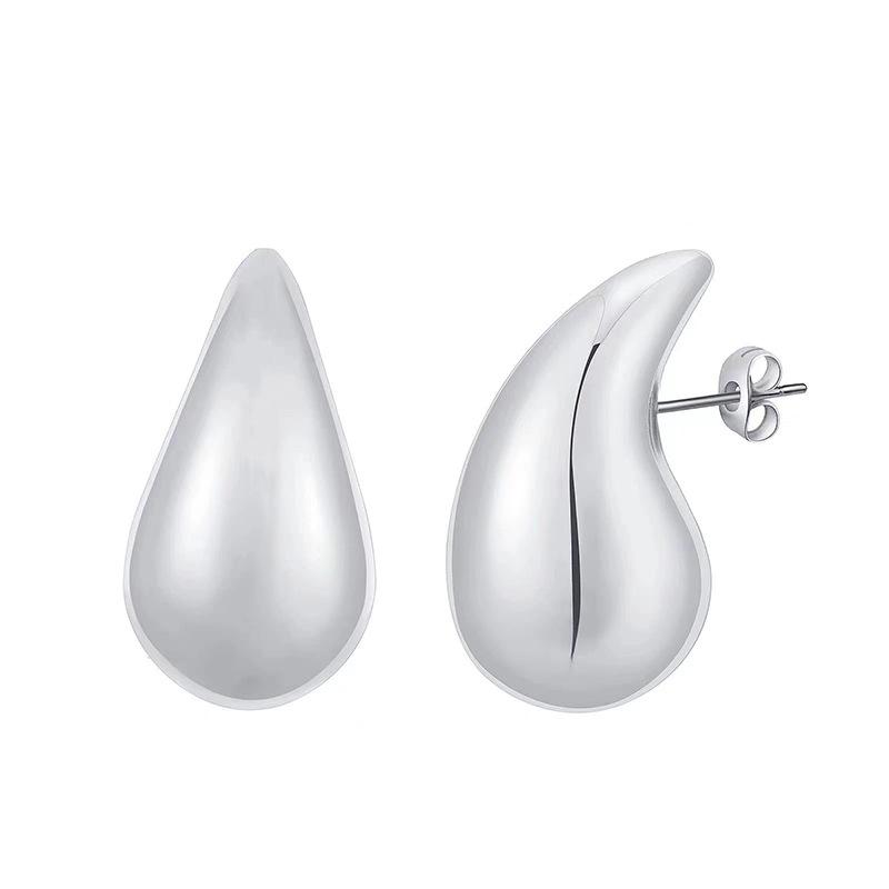 High-End Teardrop Titanium Steel Earrings: Unique and Stylish Dopamine Studs for Women