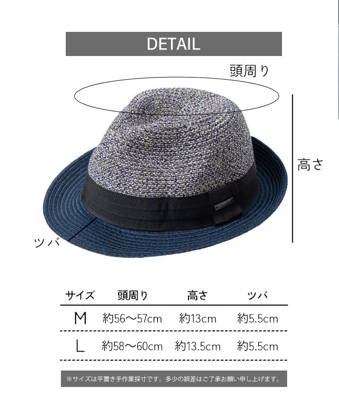 Nakota Two Tone Home Wash Straw Hat for Men and UV Sun Heatstroke Large Outdoor Large Navy Hat, Women, Protection, Protection, Prevention, Size,