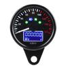 Retro Inspired Motorcycle Instrument Panel LED Digital Speedometer Gauge with LCD Display Suitable for Speed & Fuel, 12V