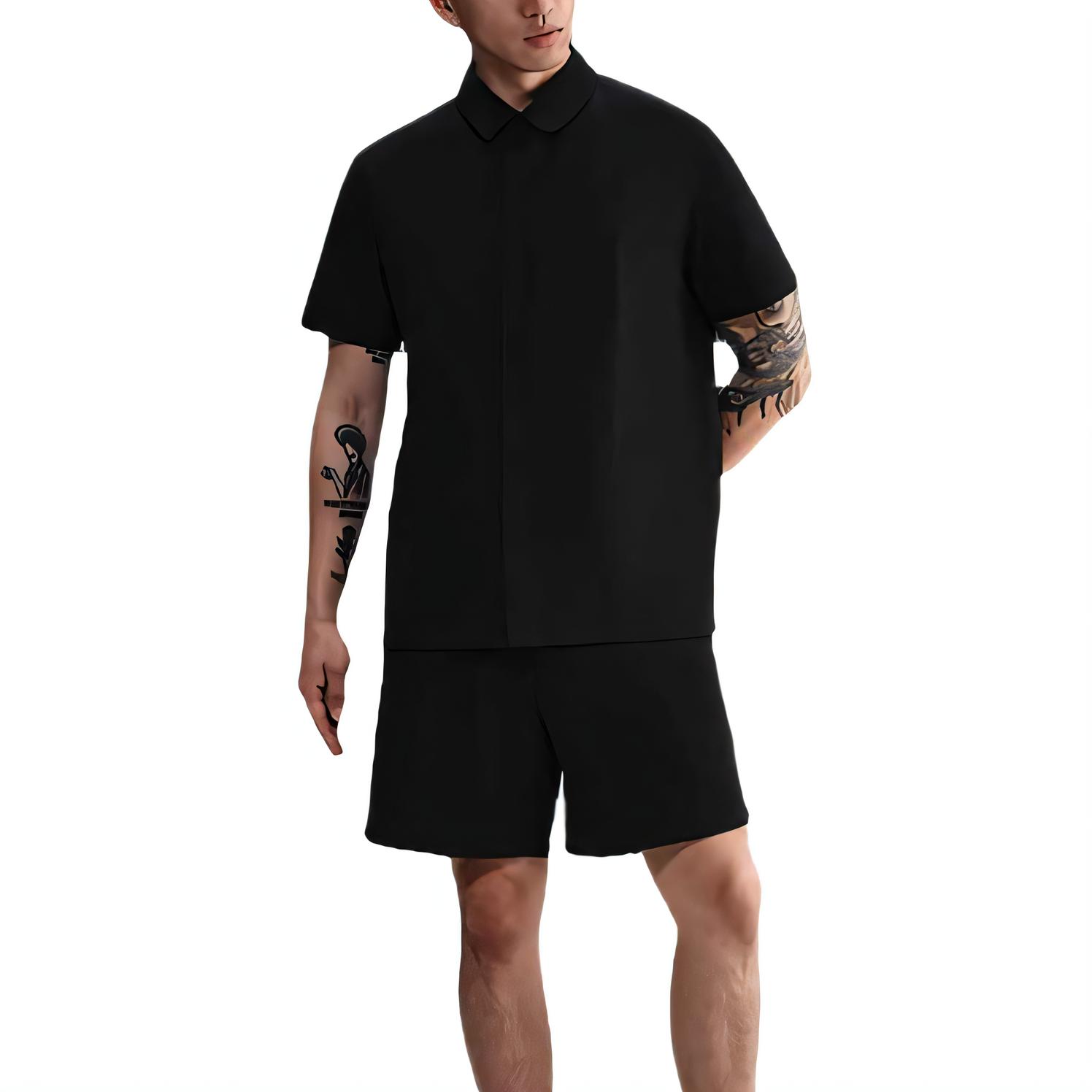 

Nike Dri-Fit Идеальная Эластичность Удобная Простая Модная Универсальная Футболка с Коротким Рукавом Мужские рубашки Черный HQ6959-010 S