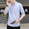 Summer New Men's Cotton Linen Short Sleeve Thin Casual Versatile Shirt