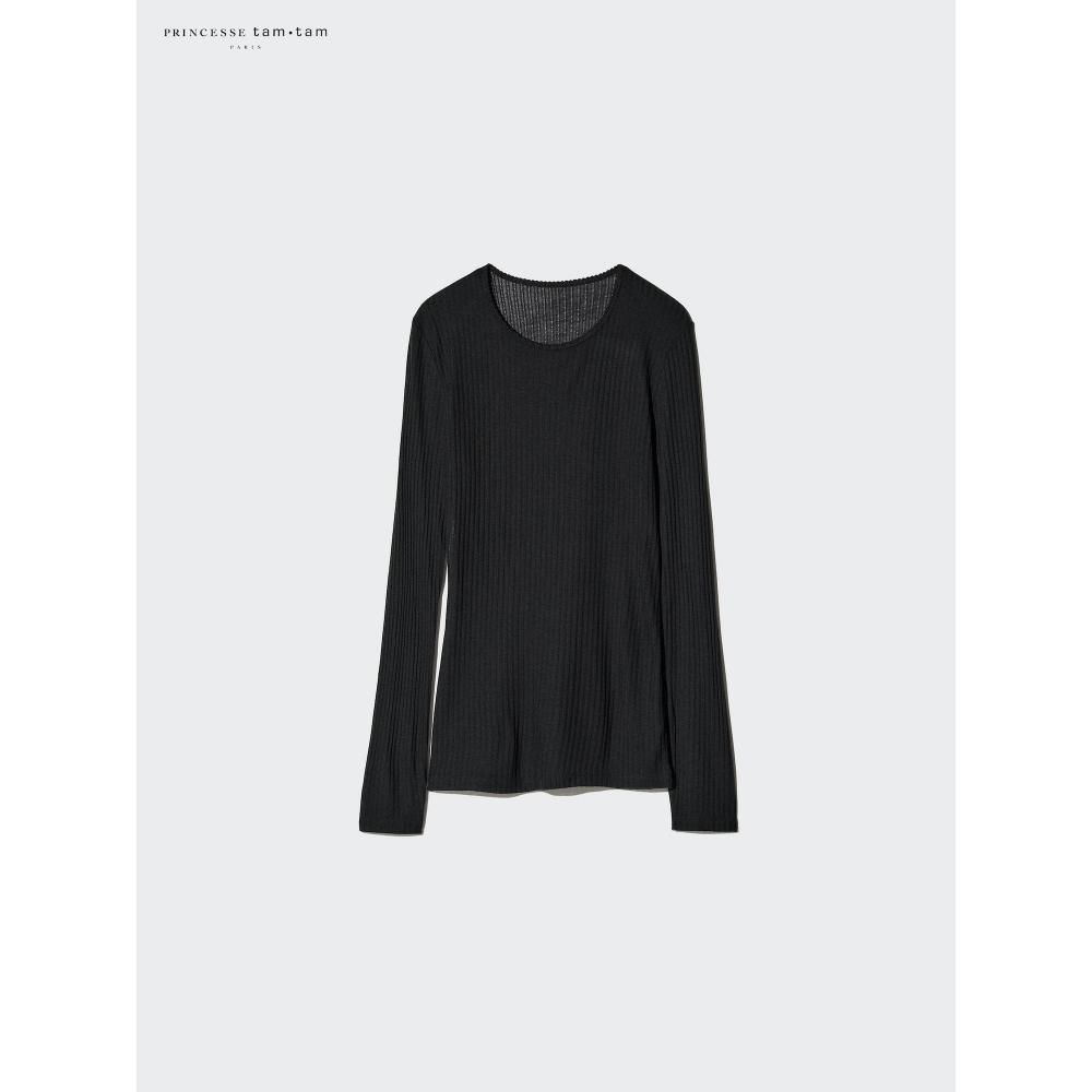 Uniqlo HeaTTech Cashmere Blend PoinTed T shirT