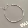 Luxus 925 Silber Runde Perlen Armbänder für Damen Herren Vintage Einfach Verstellbare Kette Armbänder Party Hochzeit Schmuck
