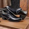 Fashion New Men Business Formal Shoes Black Brown High Heels Comfortable Breathable Fashionable High-end Leather Shoes 39-46 Men Shoes