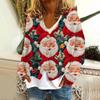 Women's Fashion Short Coat Casual Long Sleeve Printed Single Breasted Plush Top