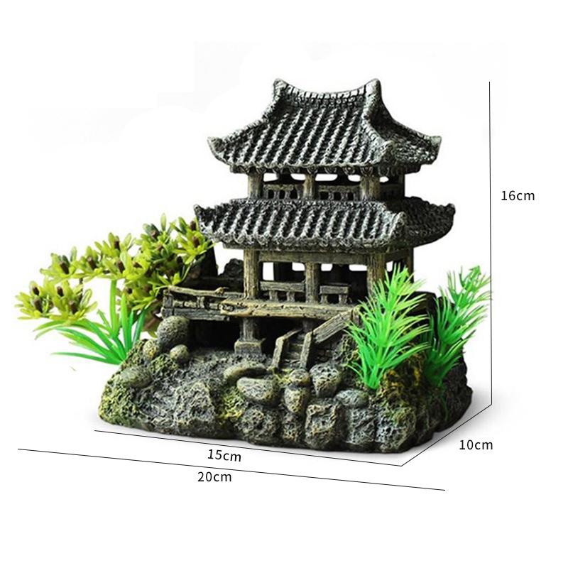

Simulation Decoration Fish Tank Ornament Ornament Resin Aquarium Ornament Fish Tank Landscape House Model Aquarium Ornament New