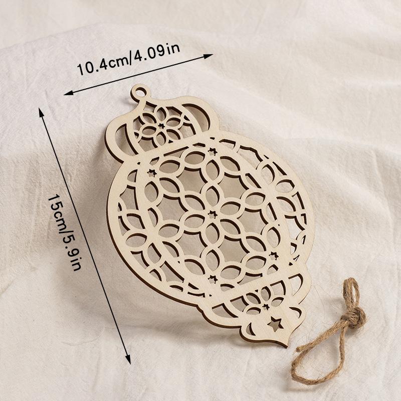 Ramadan Star Moon Hanging Ornament Wooden Ramadan Decorations 2026 Islamic Muslims Party Accessories Eid Ramadan Party Supplies