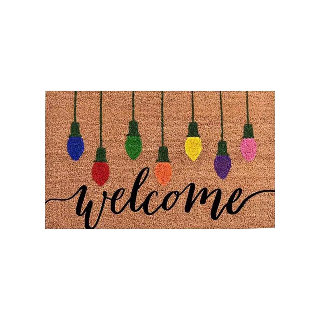 Christmas Carpet Entrance Door Non-slip Absorbent Foot Mat Thick Porch Carpet Mat