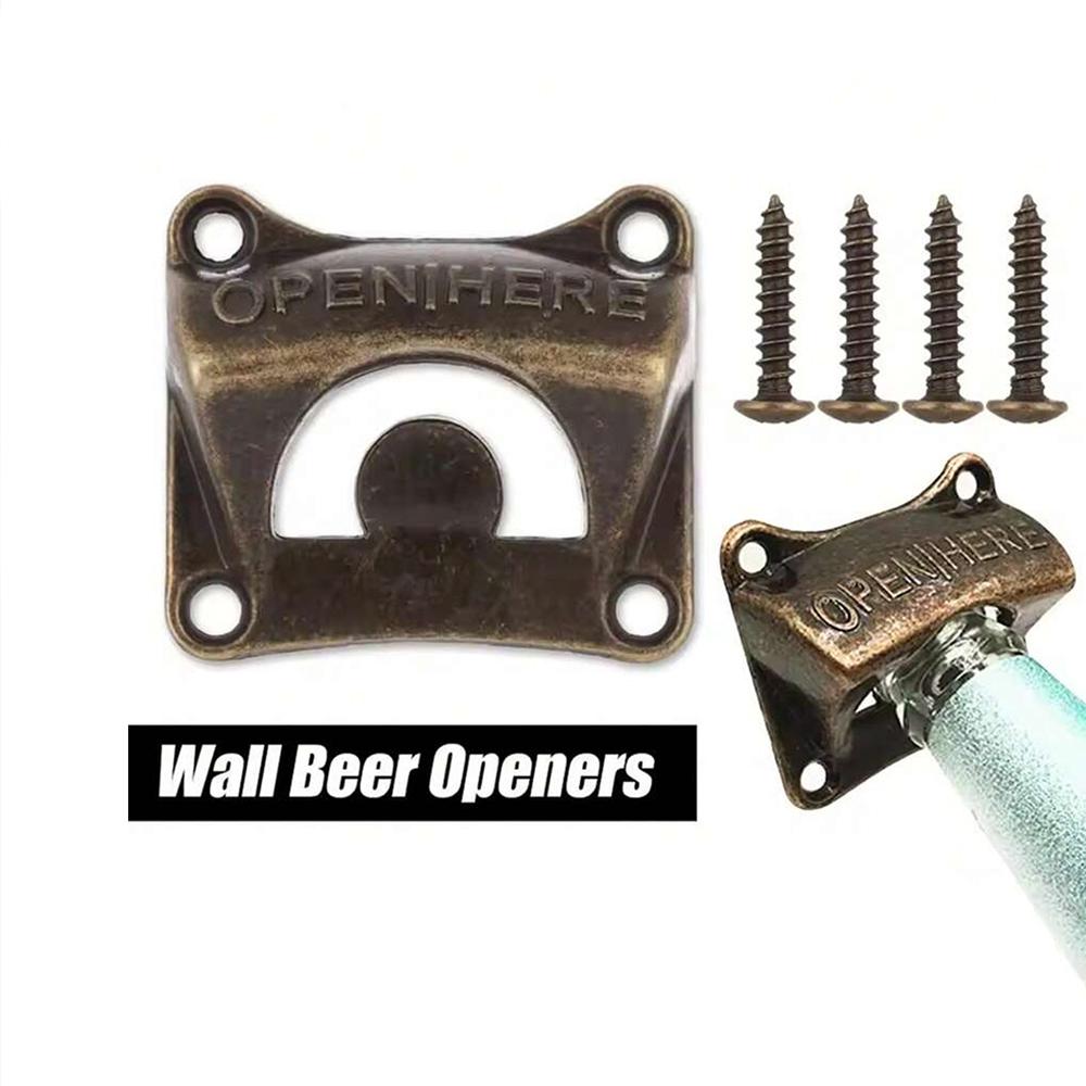 Vintage Beer Bottle Opener Wall Mounted Bottle Opener Bar Accessories Kitchen Tool
