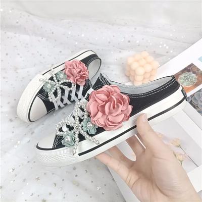 Fashion Flowers Designer Women Shoes 2024 Autumn Outdoor Fashion Women's Canvas Slippers Anti-slip Wear-resistant Casual Sports Shoes