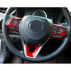 Red ABS Steering Wheel Decor Frame Trim 3PCS For -2024 Toyota RAV4