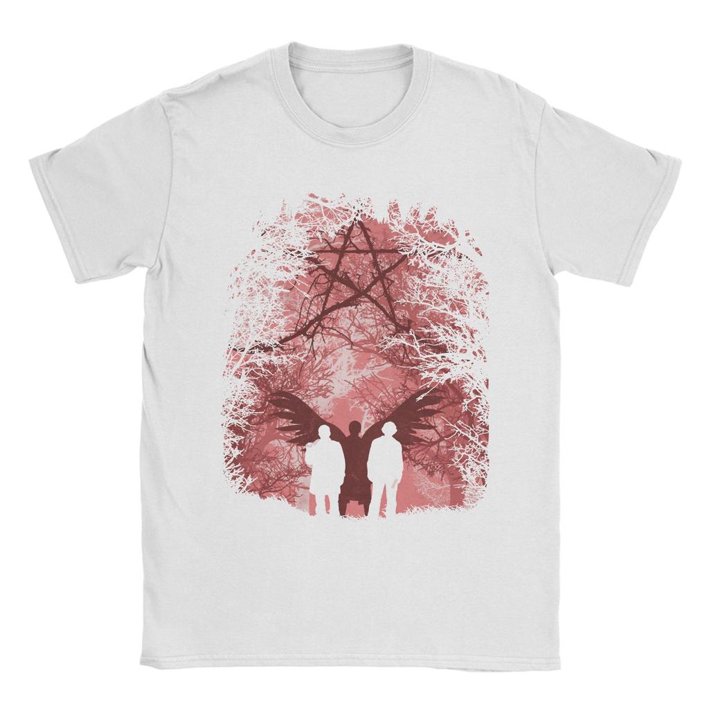 Famous Hunters T-Shirts Supernatural Sam And Dean Hip Hop Funny 100% Cotton Tee Shirt Short Sleeve T Shirts Plus Size Tops