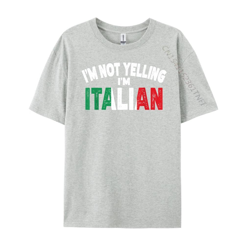 Ich schreie nicht, ich bin Italiener Lustiges italienisches Erbe Geschenk Luxus Designer WEICH Harajuku Übergroß Normal