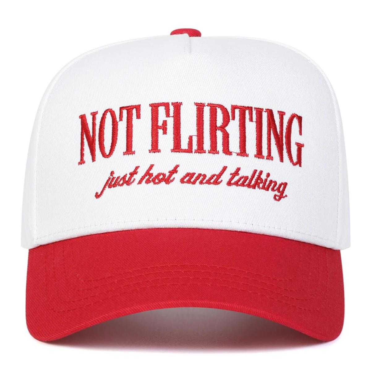 

Унисекс Бейсболки с вышивкой букв Not Flirting Весна Осень Уличные Регулируемые Повседневные Кепки Кепка от солнца Спортивная кепка