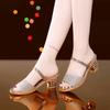 sandalias femininas women cute silver peep toe high quality anti skid square heel shoes lady fashion golden sexy sandals ab552